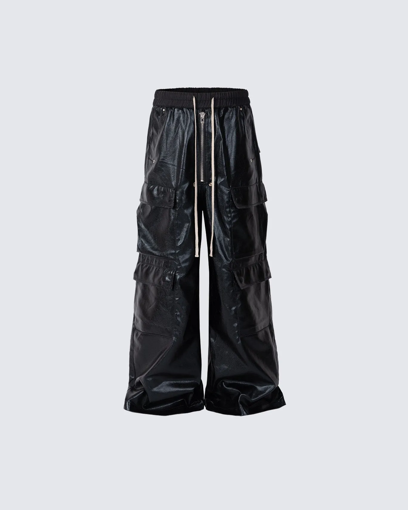 Matte Coated Big Pocket Cargo Pants