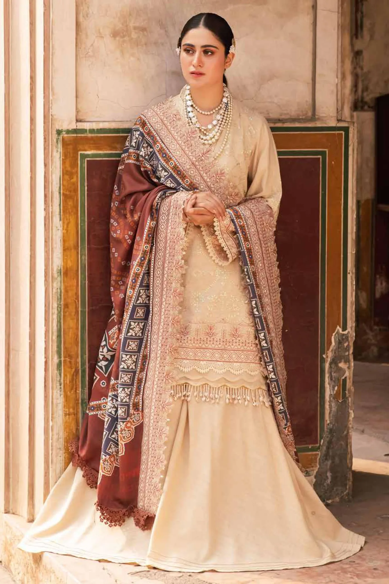 Maya by Nureh Unstitched 3 Piece Embroidered Khaddar Collection'2022-NW-67