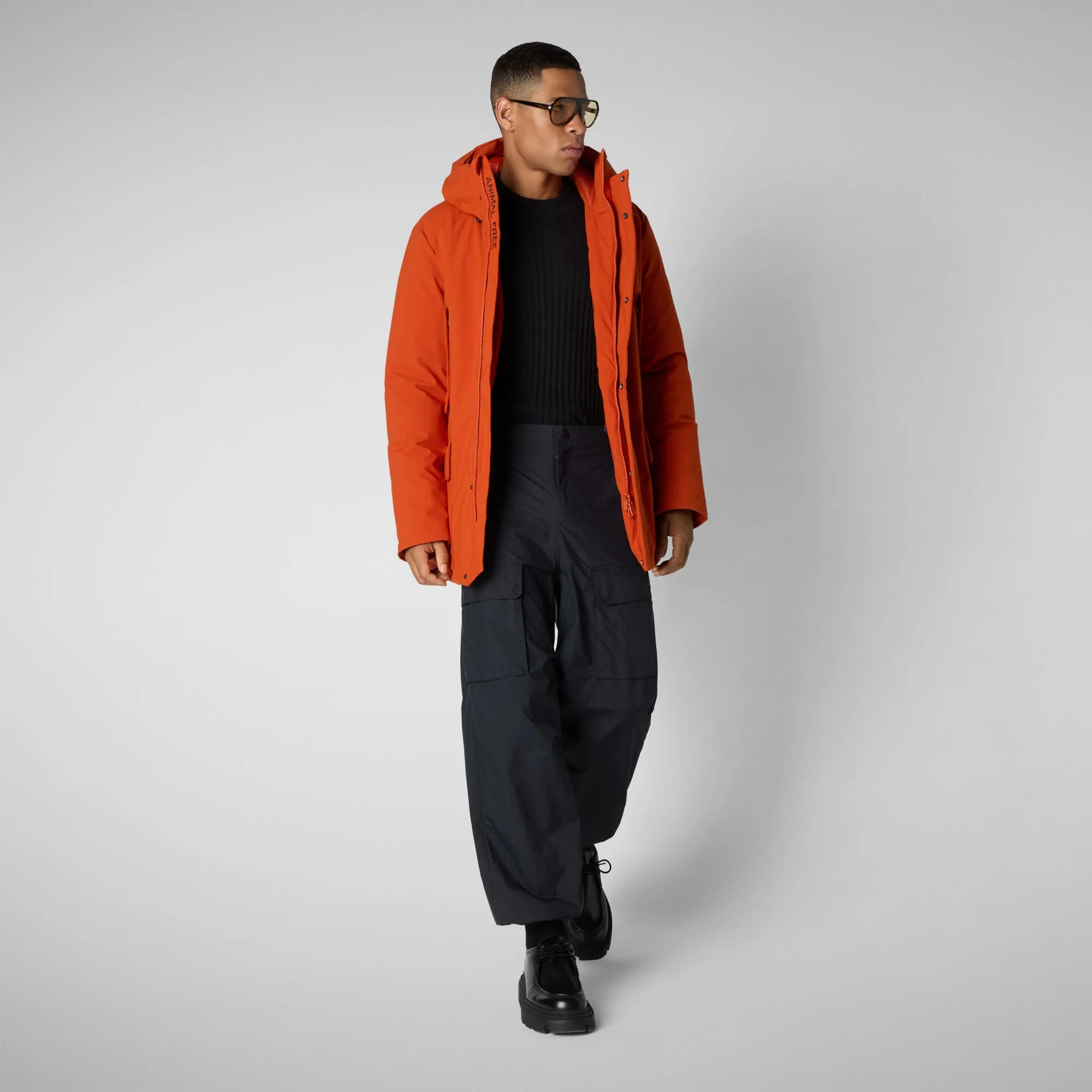 Men's parka Elon in maple orange