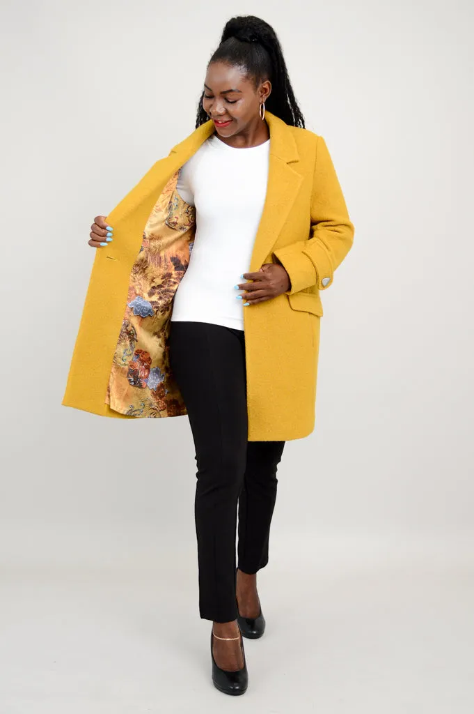 Milan Wool Coat - Mustard