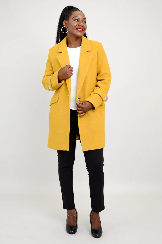 Milan Wool Coat - Mustard