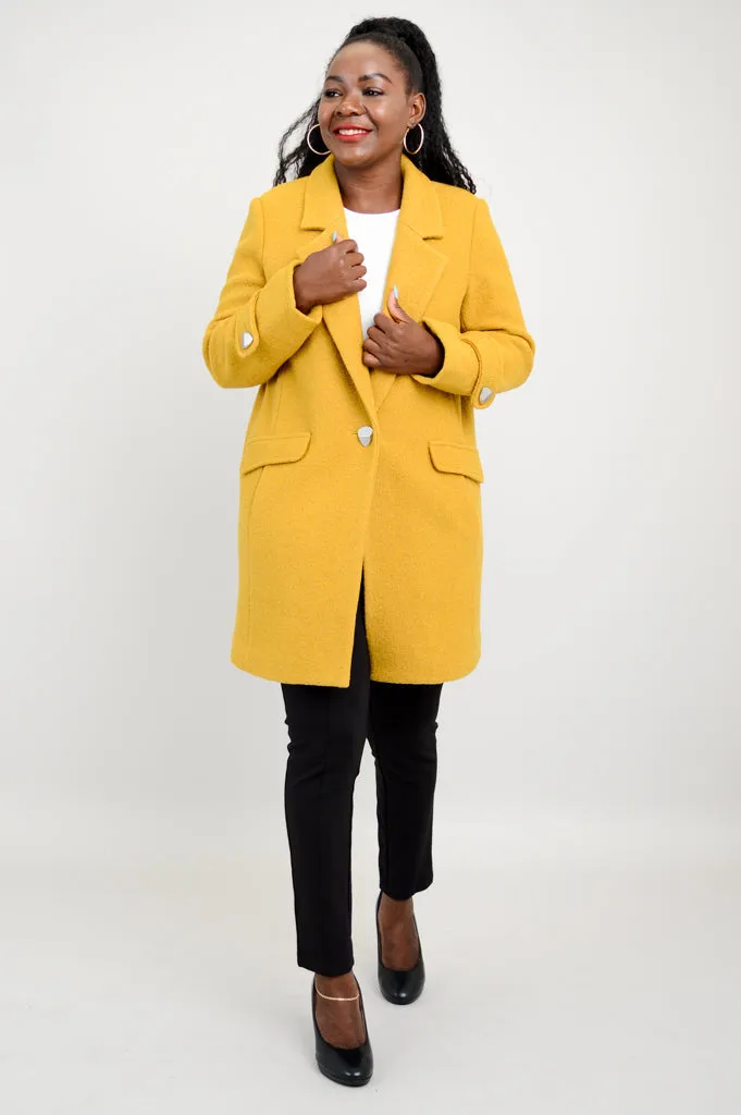 Milan Wool Coat - Mustard