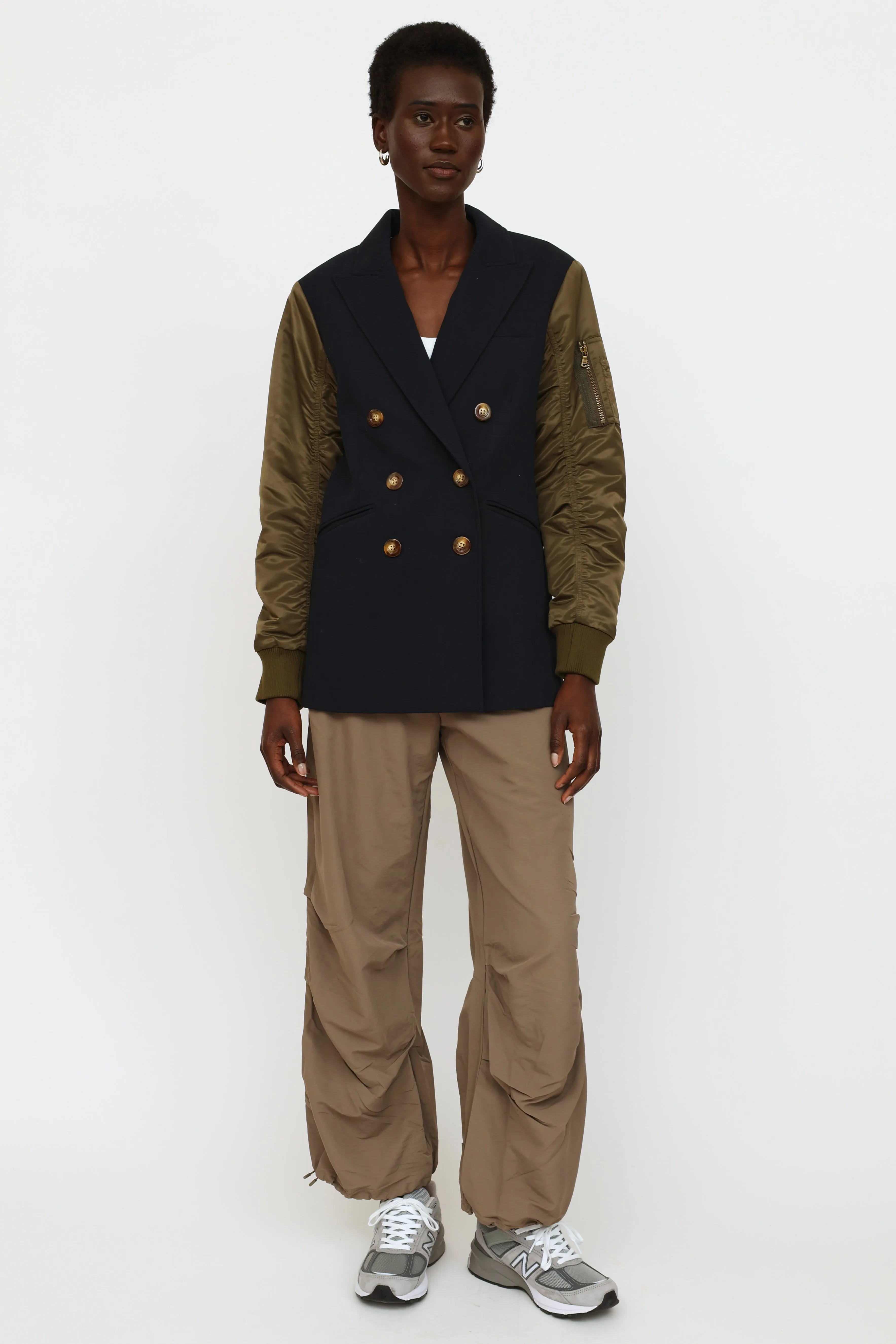 Navy & Green Panel Jacket