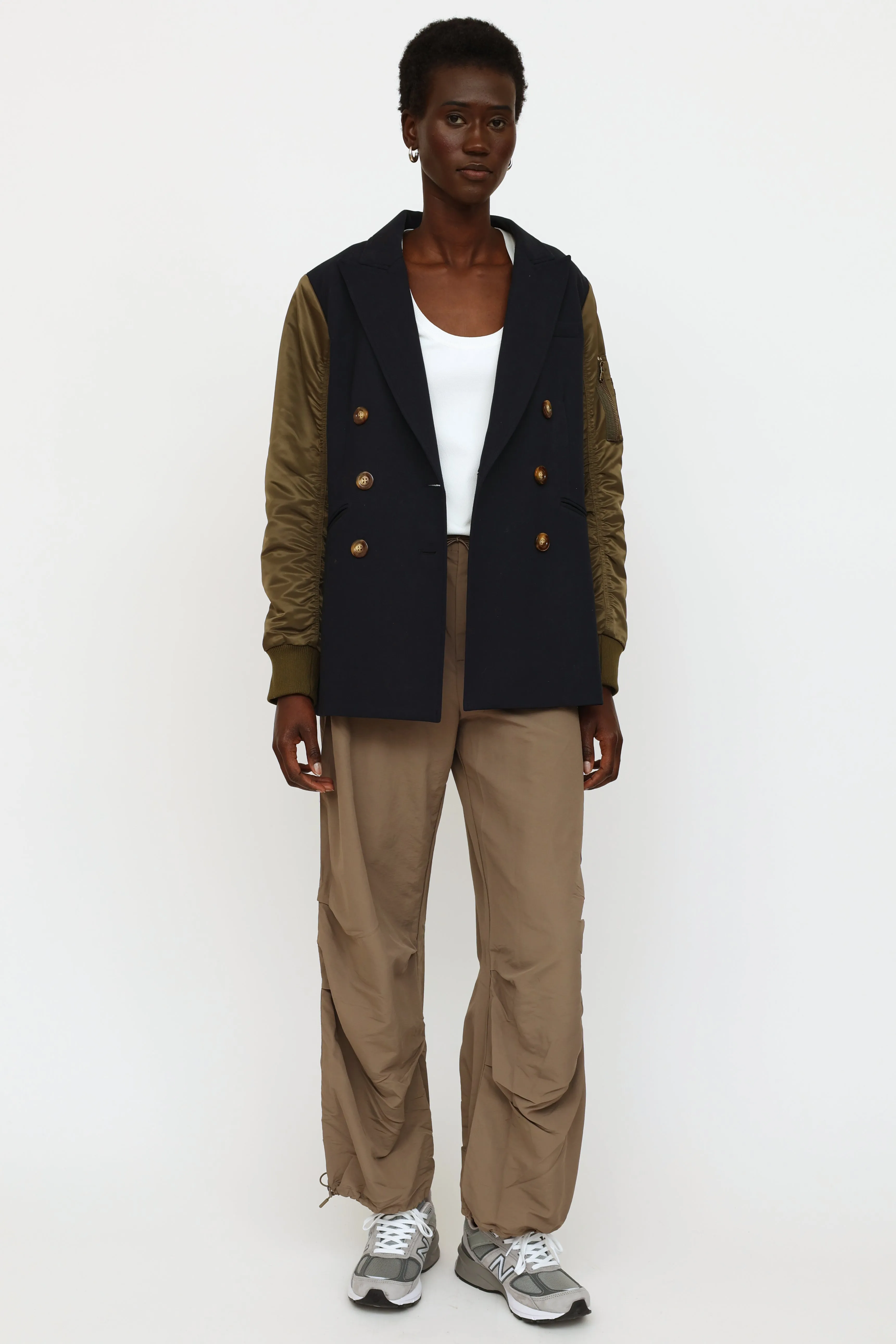 Navy & Green Panel Jacket