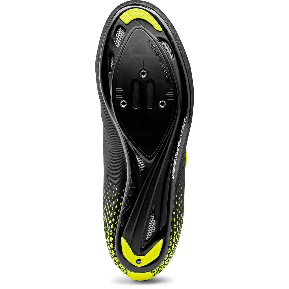 Northwave Core Plus 2 Road Shoes - Black/Yellow Fluo