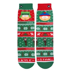 Odd Sox Men's Crew Socks - Kyle & Stan Sweater (South Park)