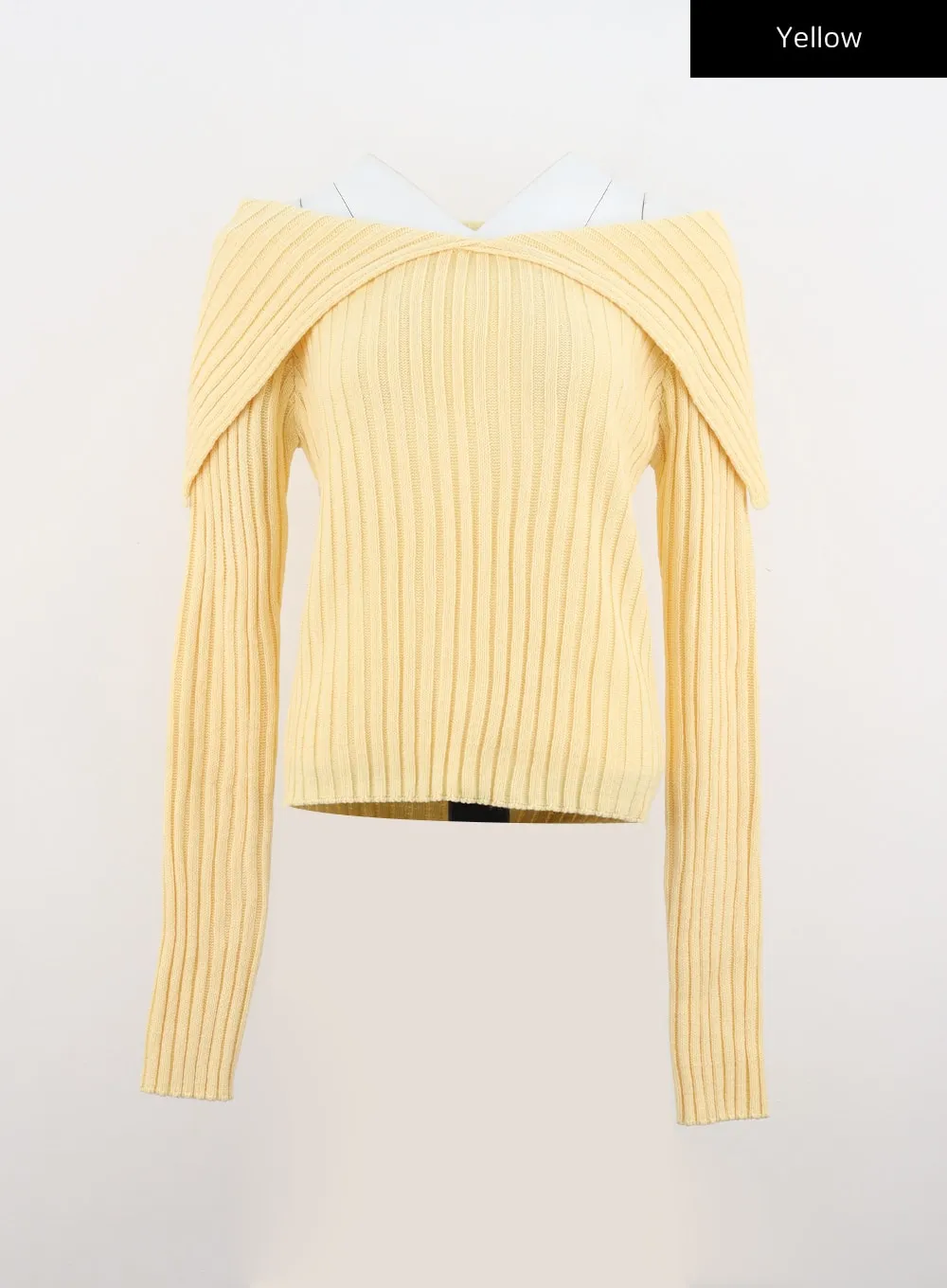 Off-Shoulder Knit Sweater IO320