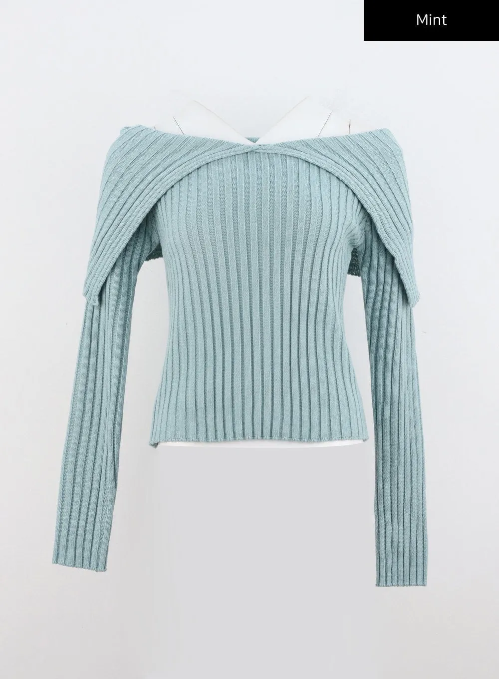 Off-Shoulder Knit Sweater IO320