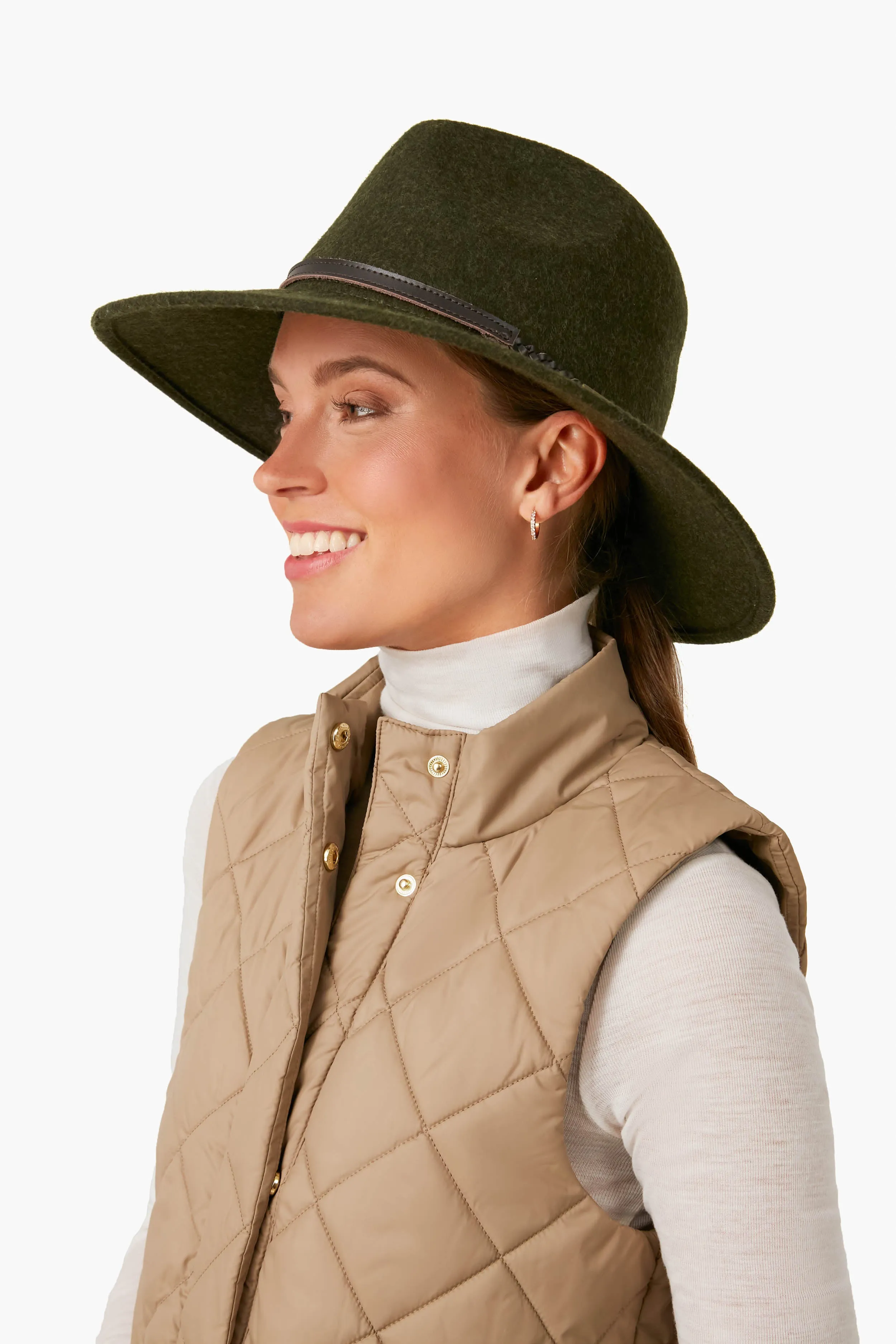 Olive Melange Tack Fedora