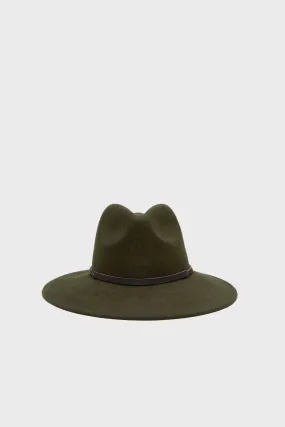 Olive Melange Tack Fedora