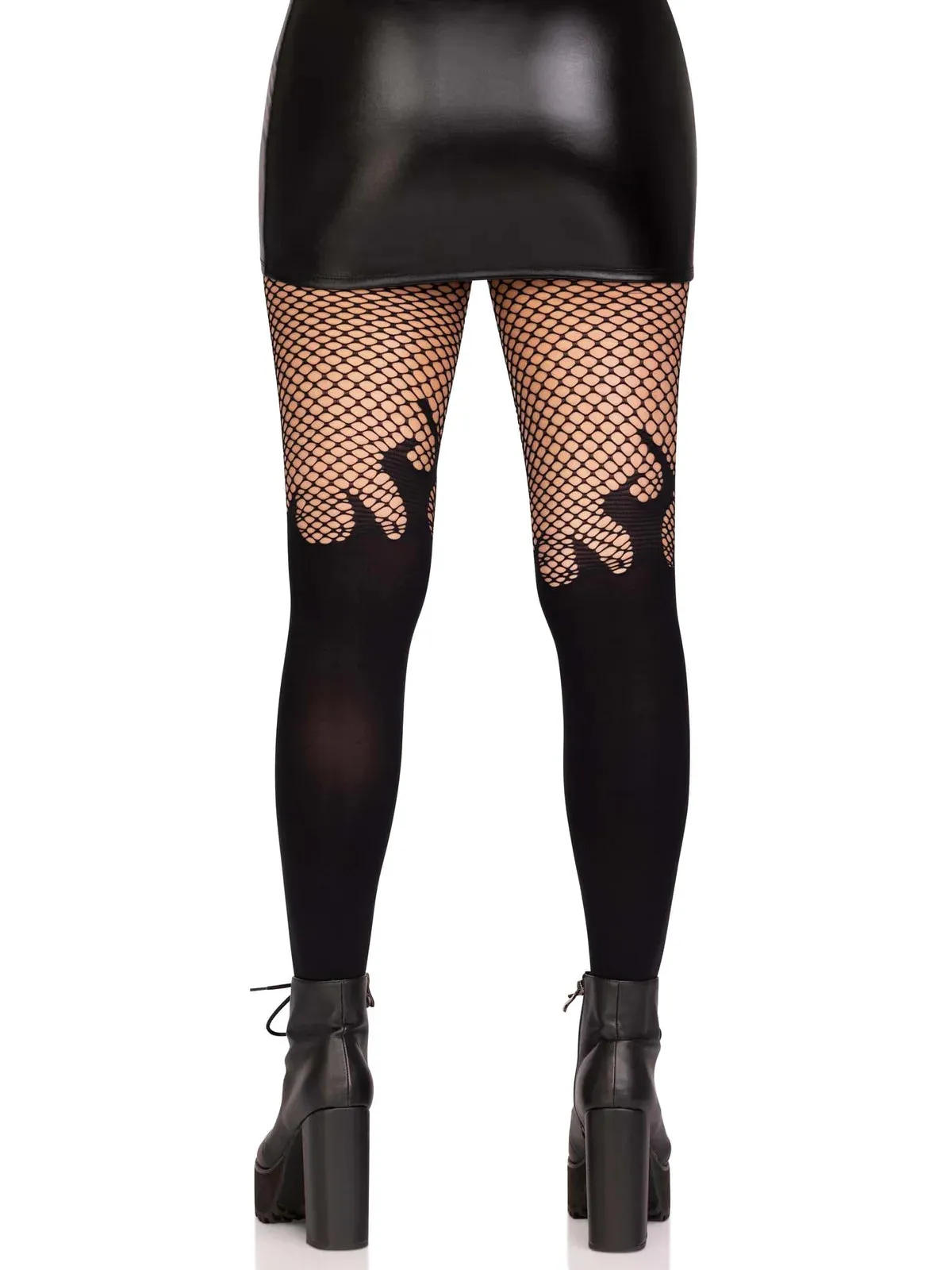 Opaque Flame & Fishnet Tights