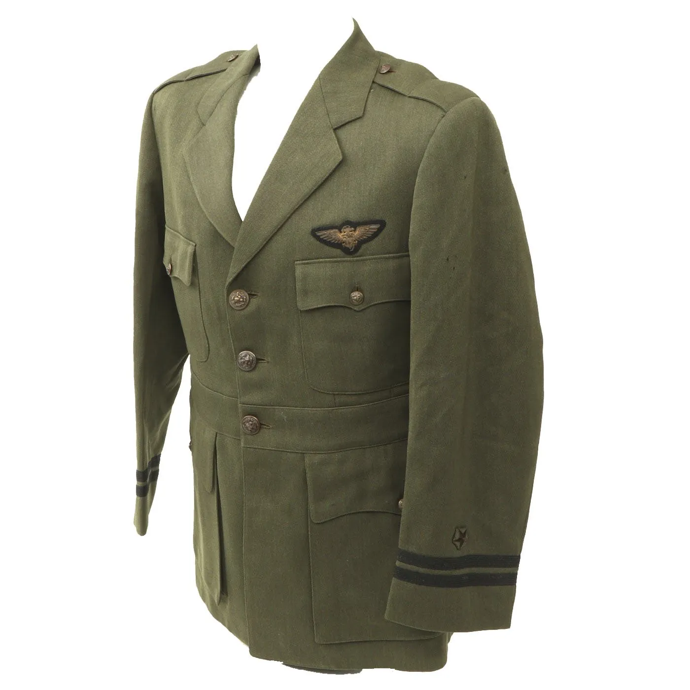 Original U.S. WWII Navy Fighter Squadron VF-29 Pilot KIA Named Service Coat with Research Binder