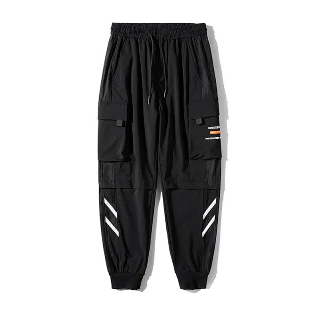 Oversized Men Cargo Pants Streetwear Black Mens Jogging Sweatpants Casual Elastic Waist Harem Pants Male Large Size 5XL