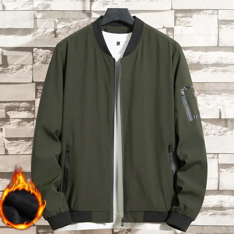 Oversized Men's Spring Bomber Green Printed Male 6XL 8XL 9XL Tactical Retro Jacket Windbreaker Clothing Sweatshirts Coat For Men