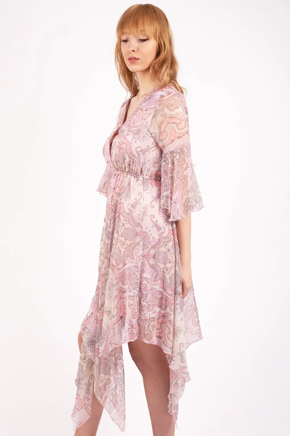 Paisley Print Floaty Maxi Frill Dress