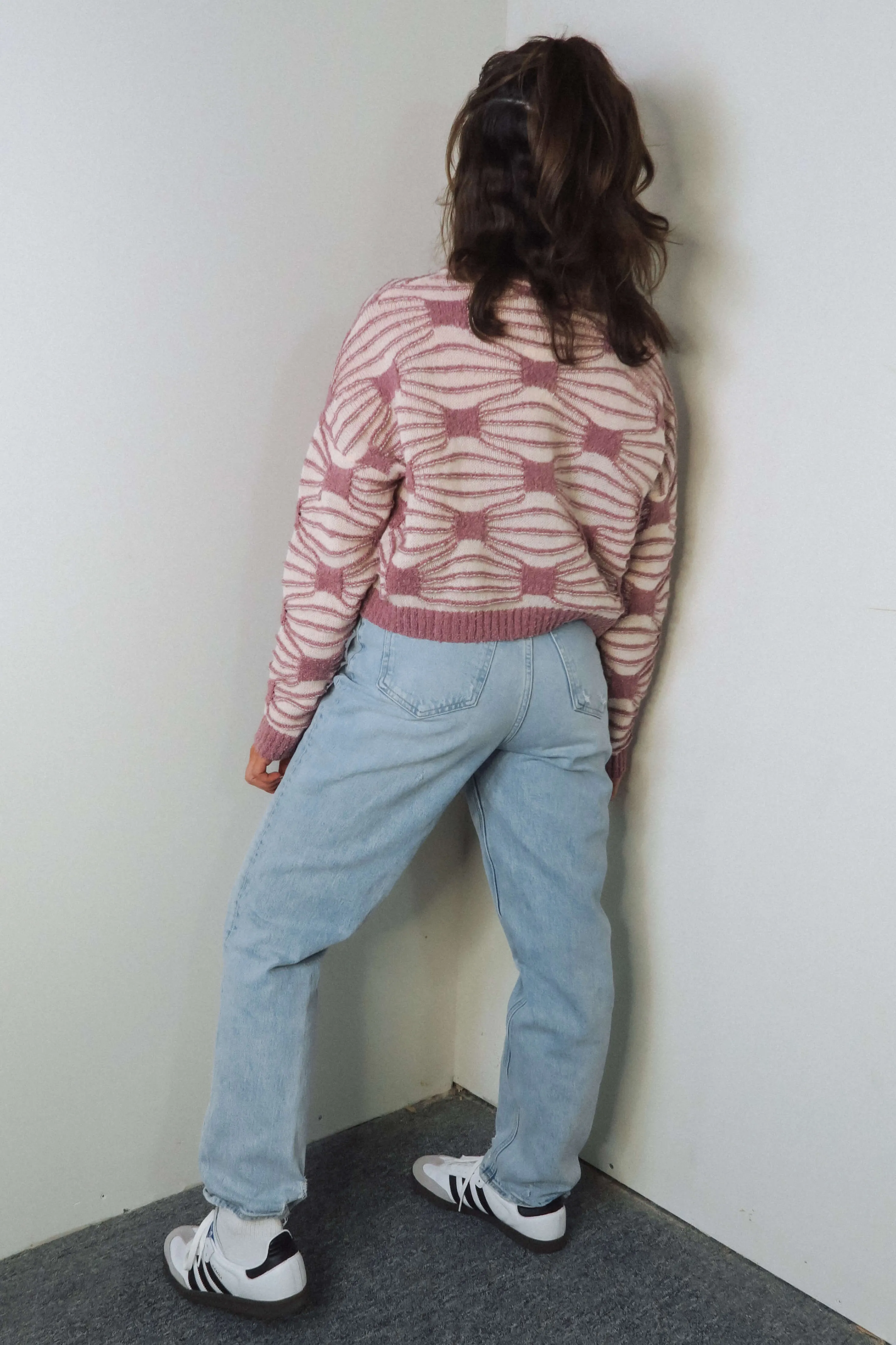 Patterned Crop Sweater