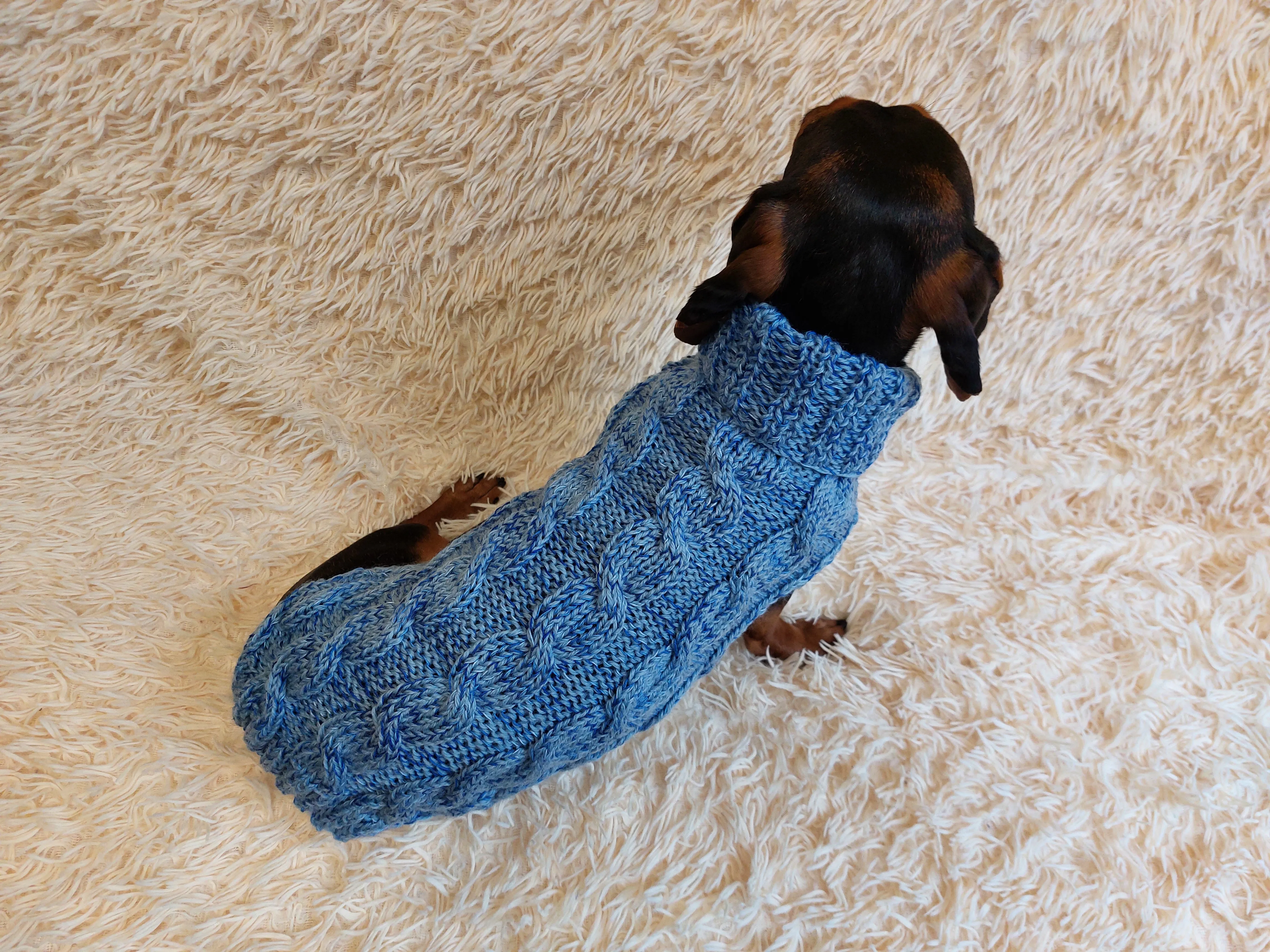 Pet wool warm clothes knitted sweater, knitted wool sweater for dachshund or small dog,dog coat jamper