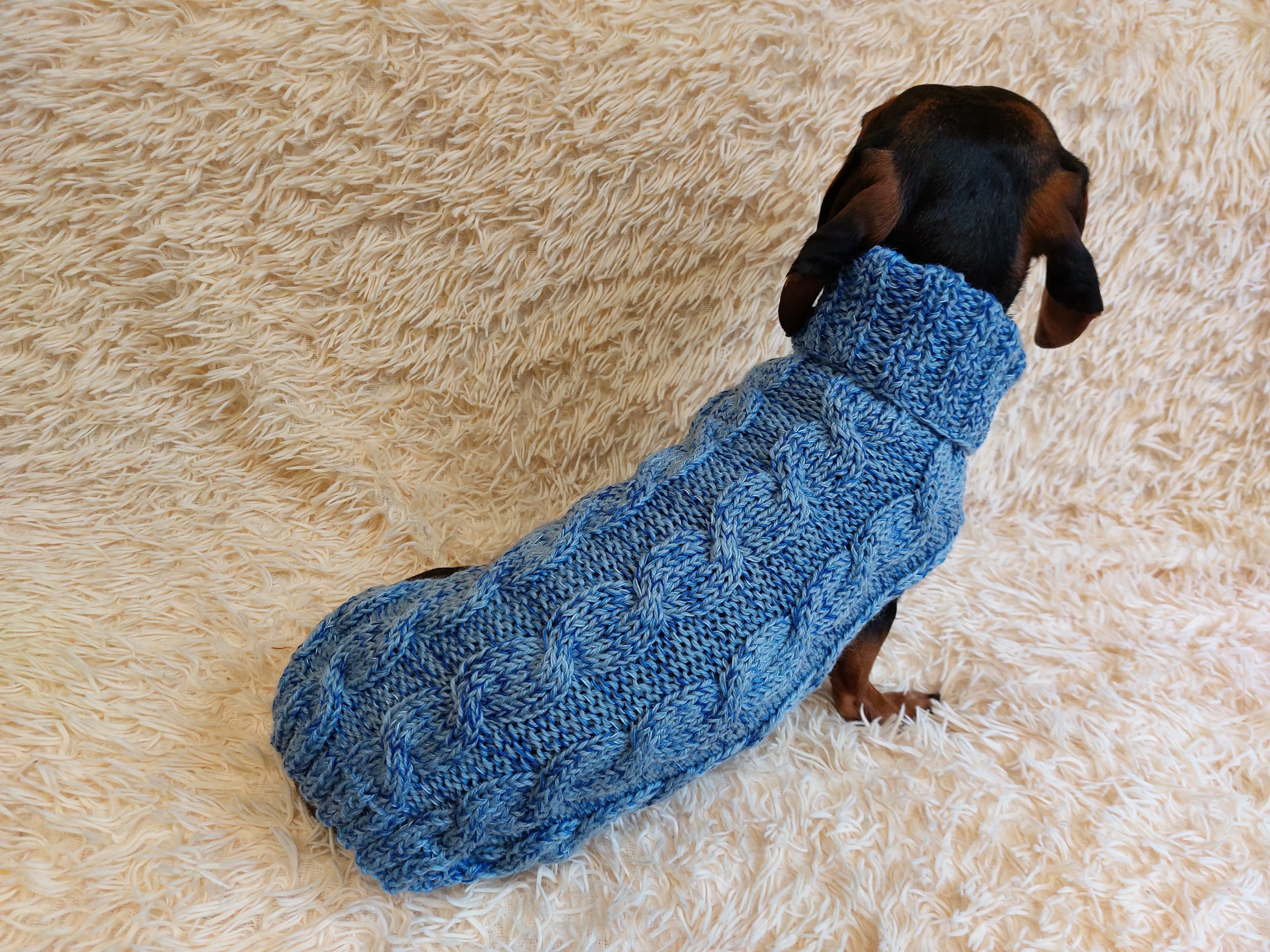 Pet wool warm clothes knitted sweater, knitted wool sweater for dachshund or small dog,dog coat jamper