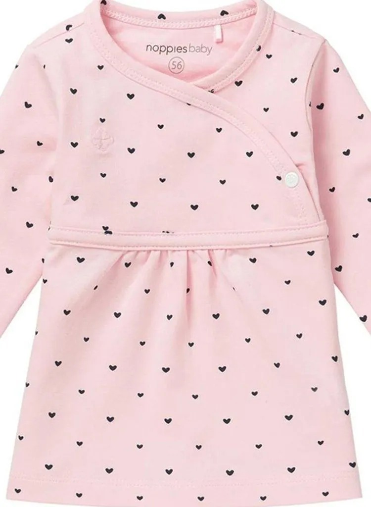 Pink Heart Wrapover Dress