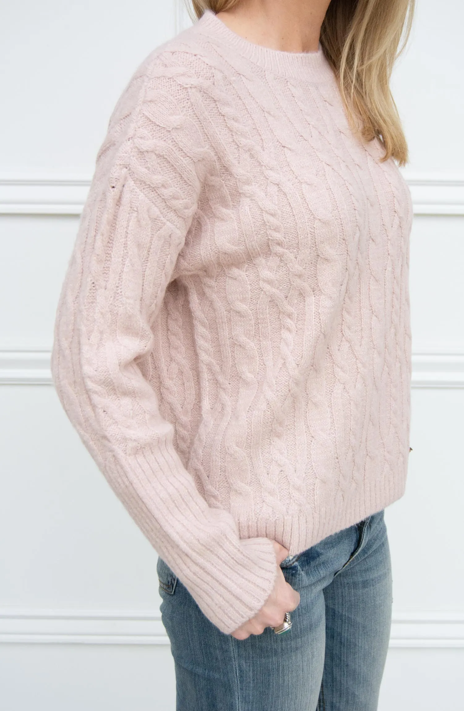 Pinkie Cloud Cable Knit Sweater