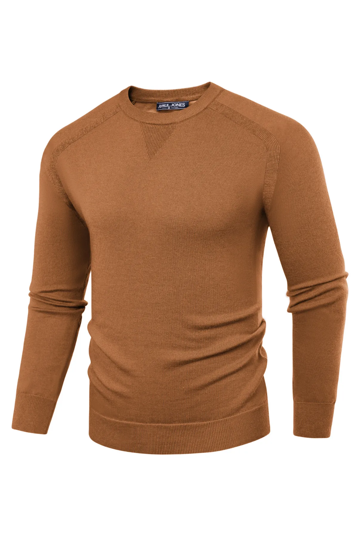 PJ Men's Crewveck Sweaters Casual Crew Neck Sweatshirt Wool Blend Knit Pullovers