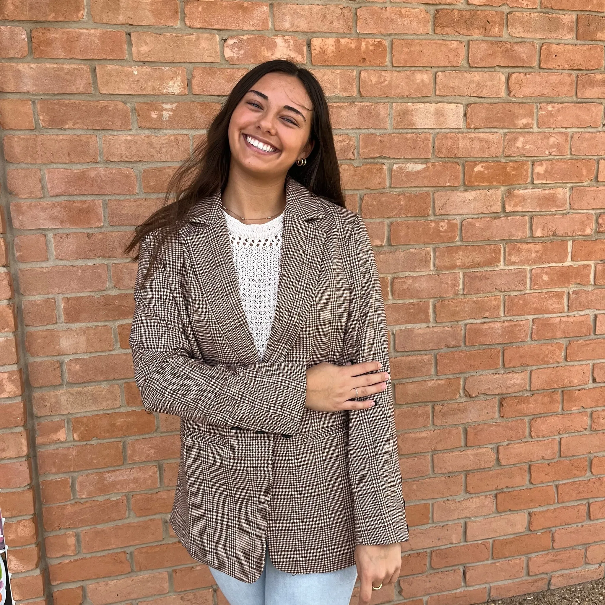 Plaid Oversized Blazer