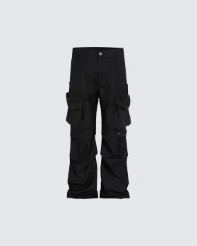 Pleated Multi-Pocket Cargo Pants