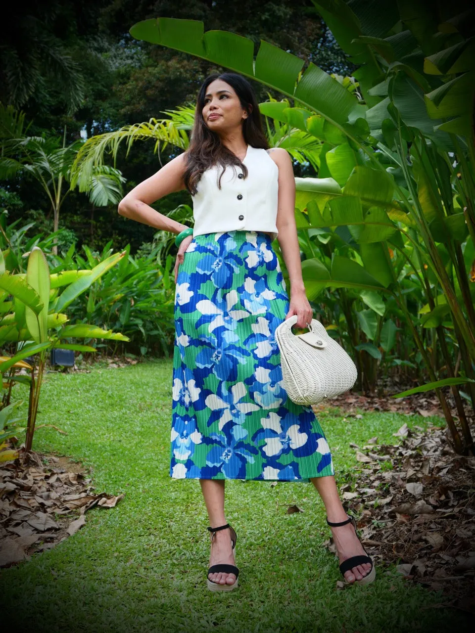 Pleated Skirt - Blue Orchid