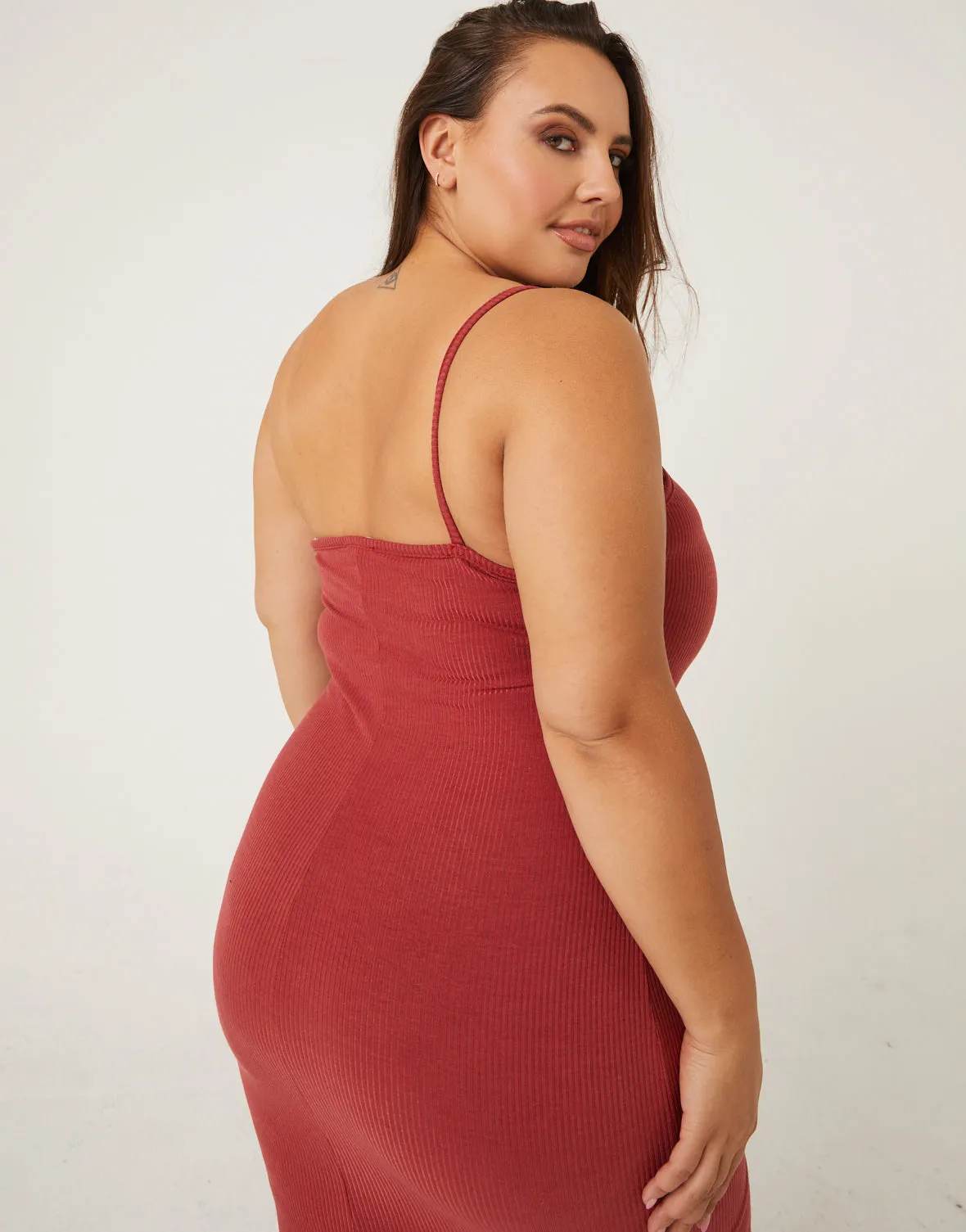 Plus Size One Shoulder Tank Dress