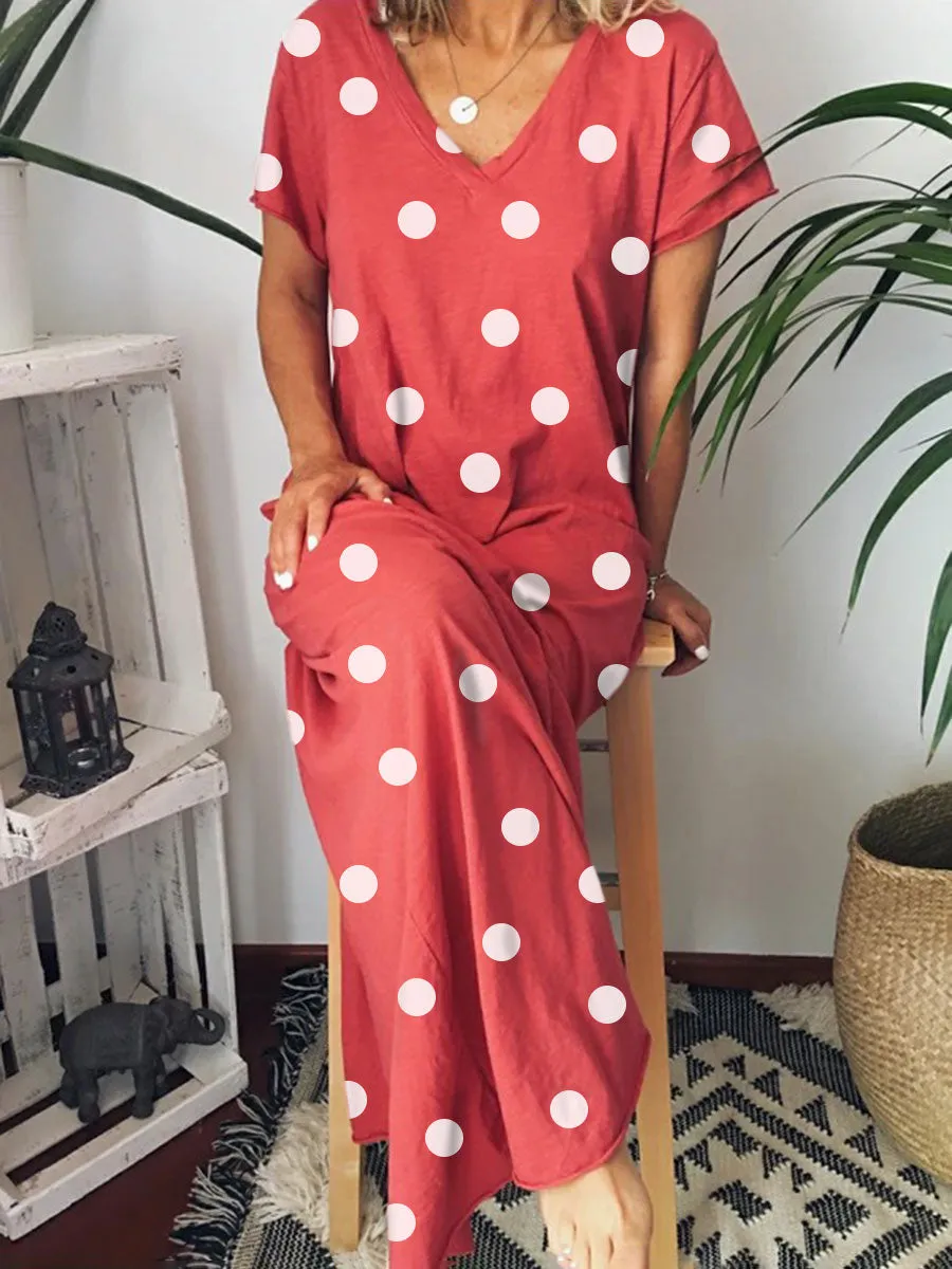 Polka Dot Print Dress