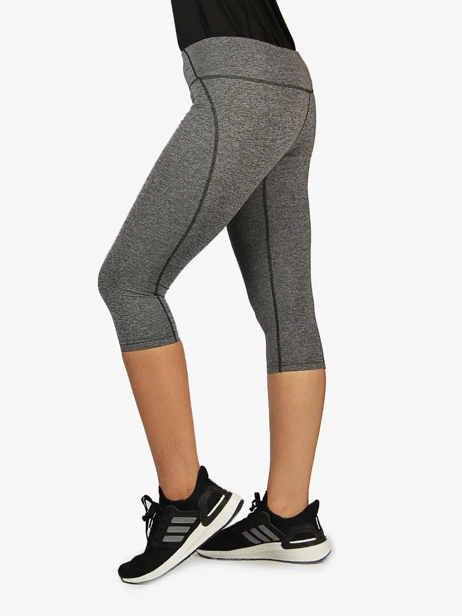 Power - Compression Three Quarter Tights - 1600 - Grey