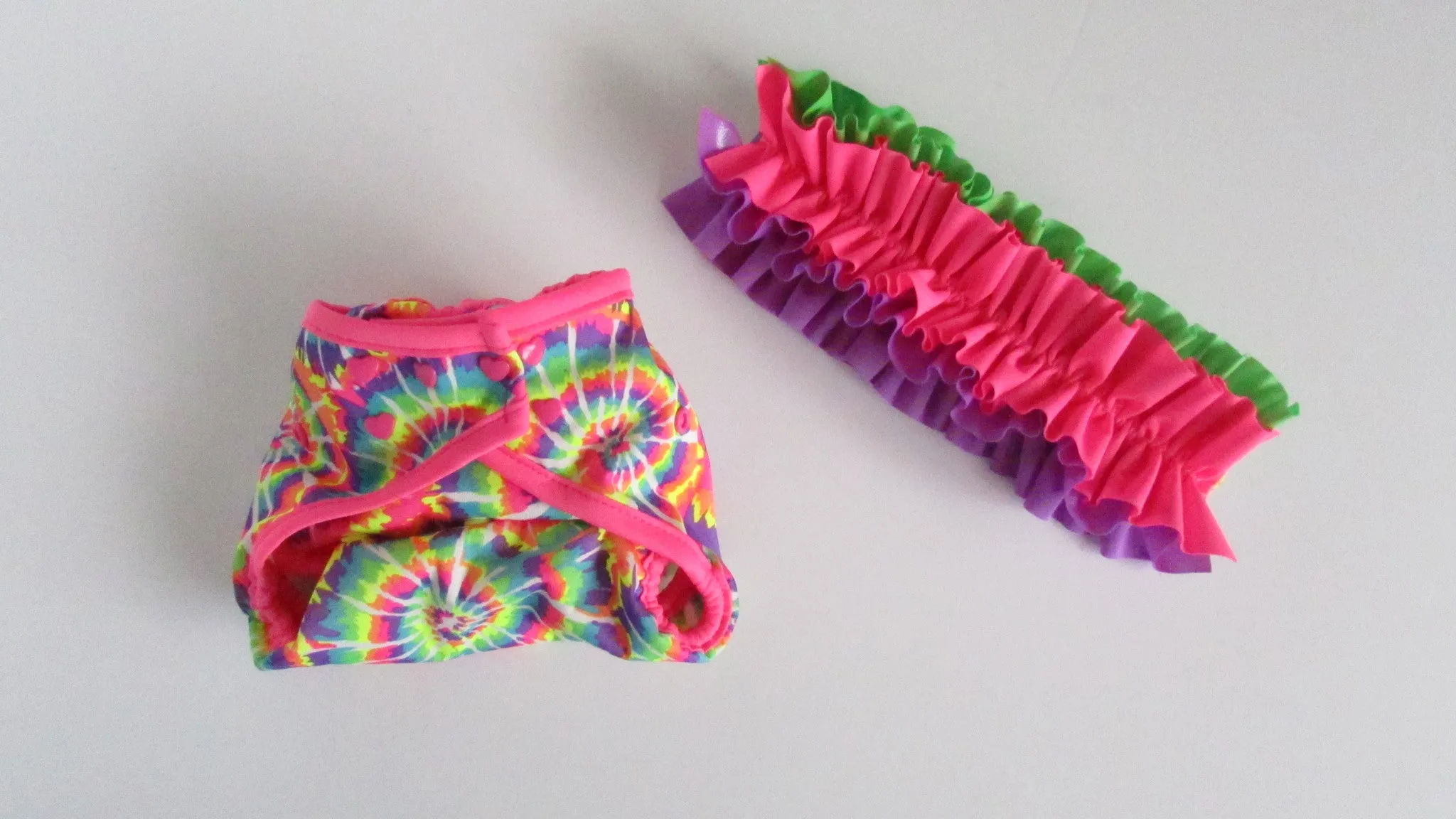 Prissy Pants Neon Tie Dye Diaper Cover