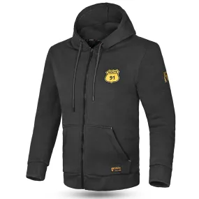 R-TECH Route 91 Motorbike Touring Hoodie Black