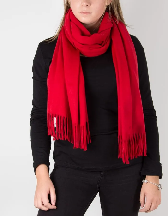 Red Winter Pashmina