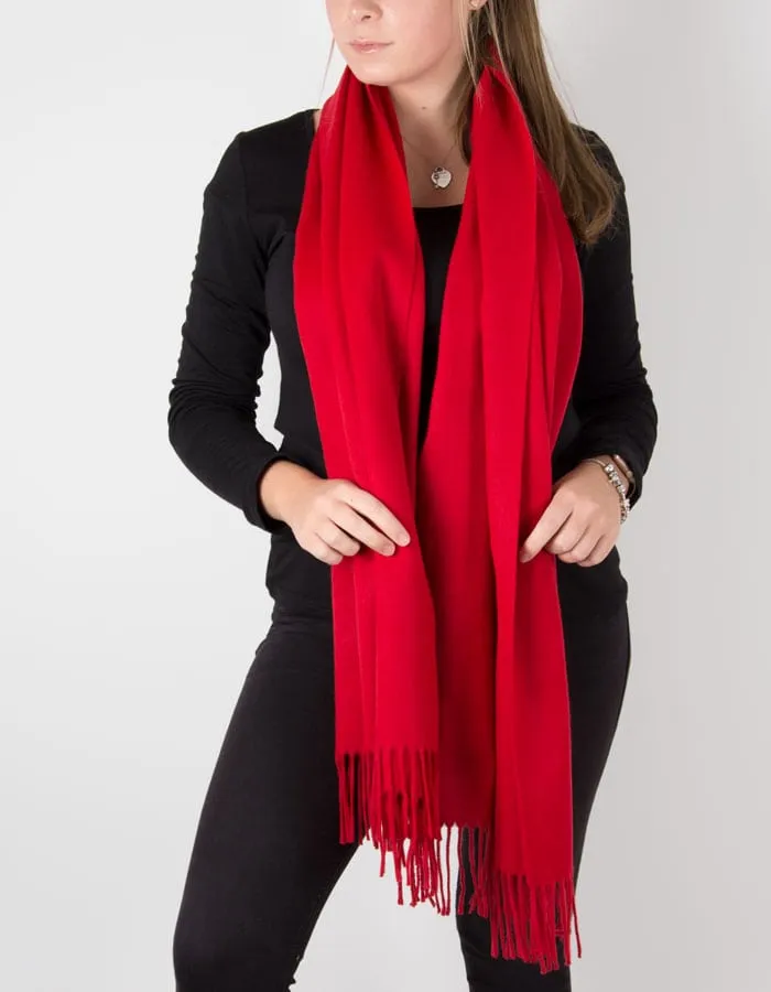 Red Winter Pashmina