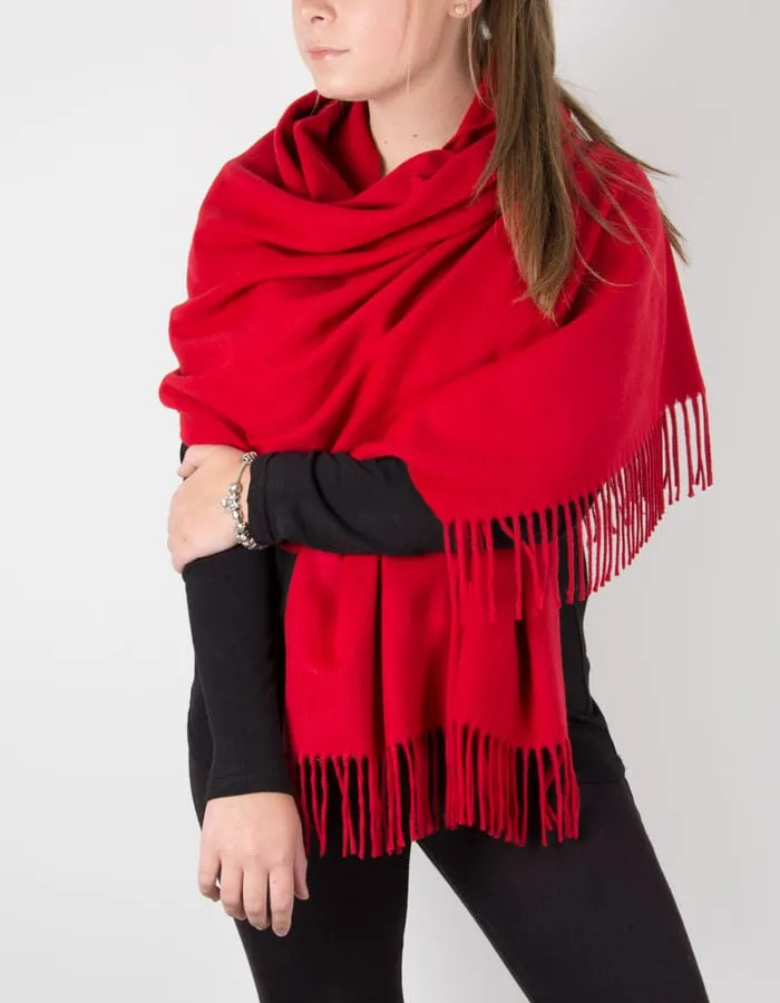 Red Winter Pashmina