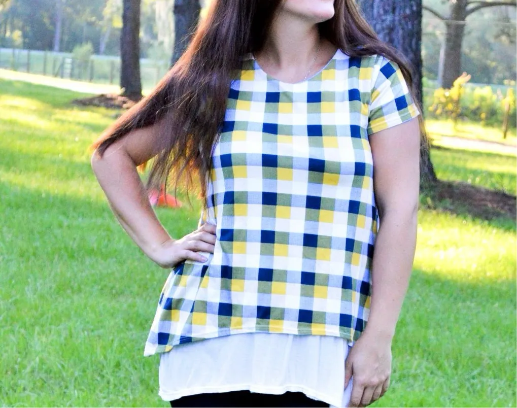 *Retirement SALE * Ladies Two Tone Tunic - Crop Top, Top   Tunic