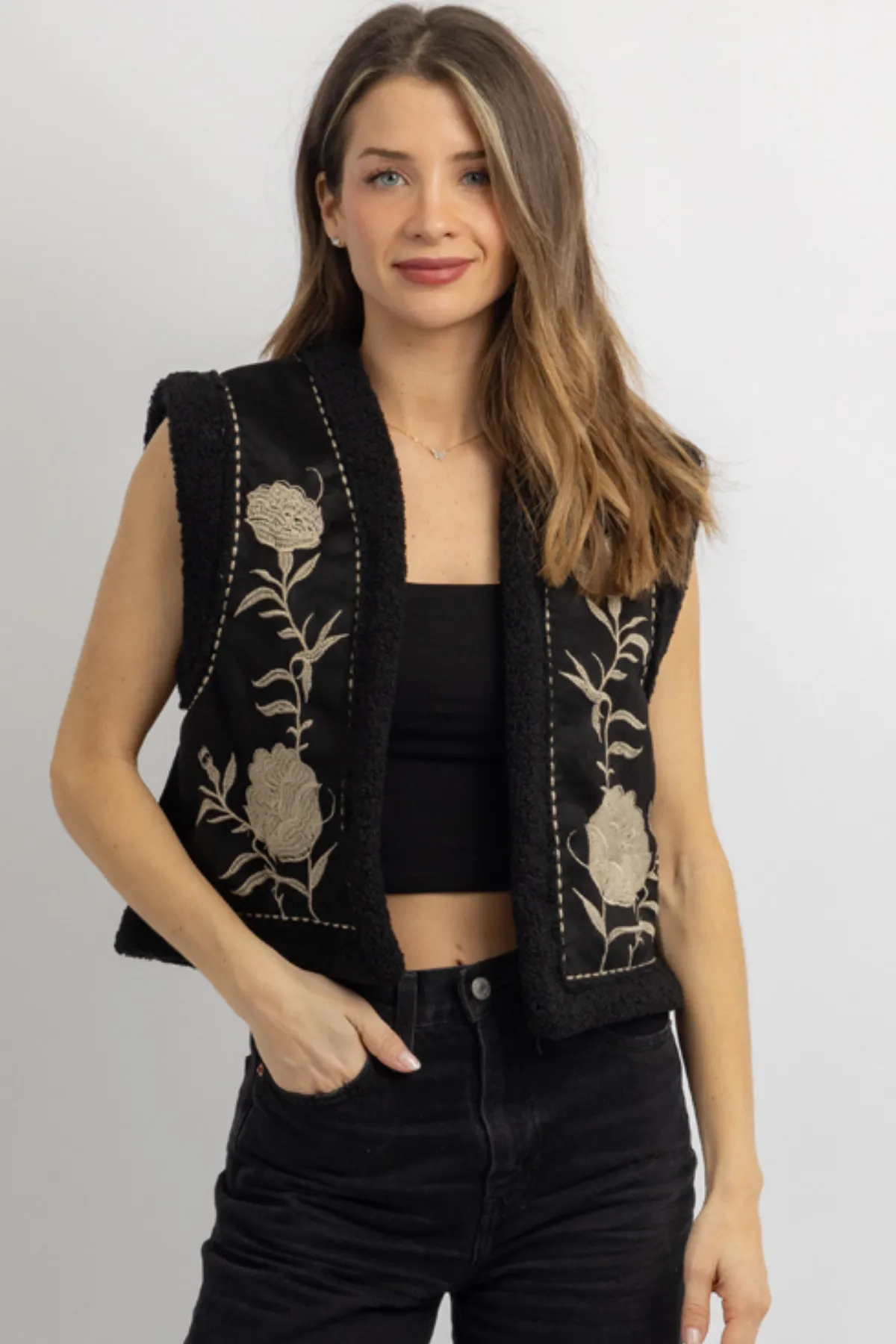 RHODE EMBROIDERED FLORAL VEST *BACK IN STOCK*