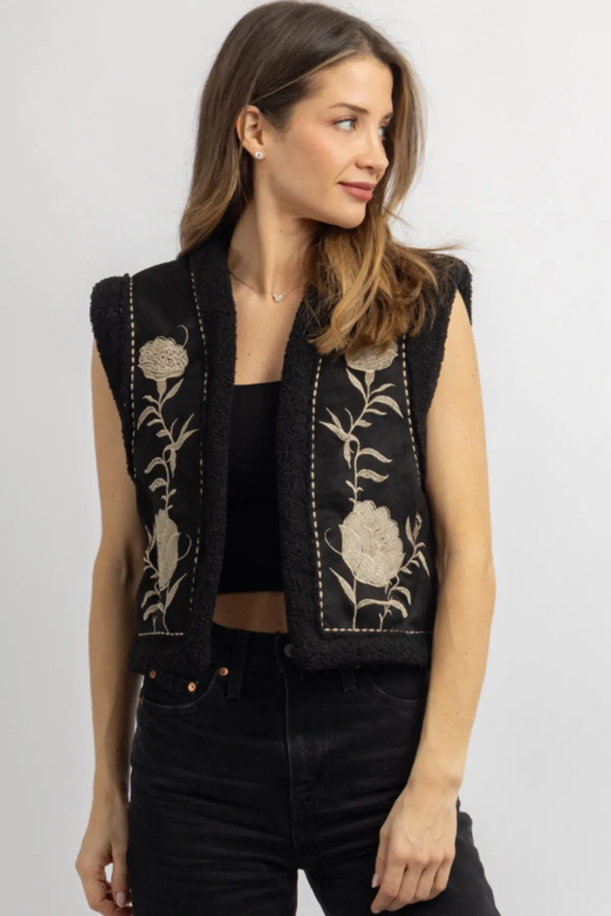 RHODE EMBROIDERED FLORAL VEST *BACK IN STOCK*