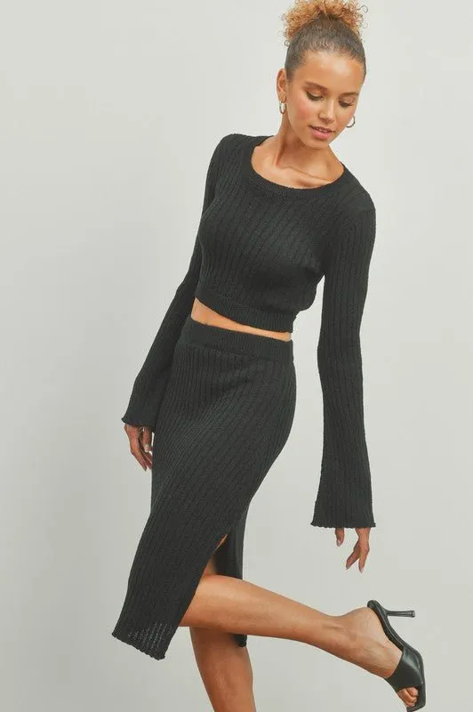 Ribbed Knit Sweater Set - FINAL SALE