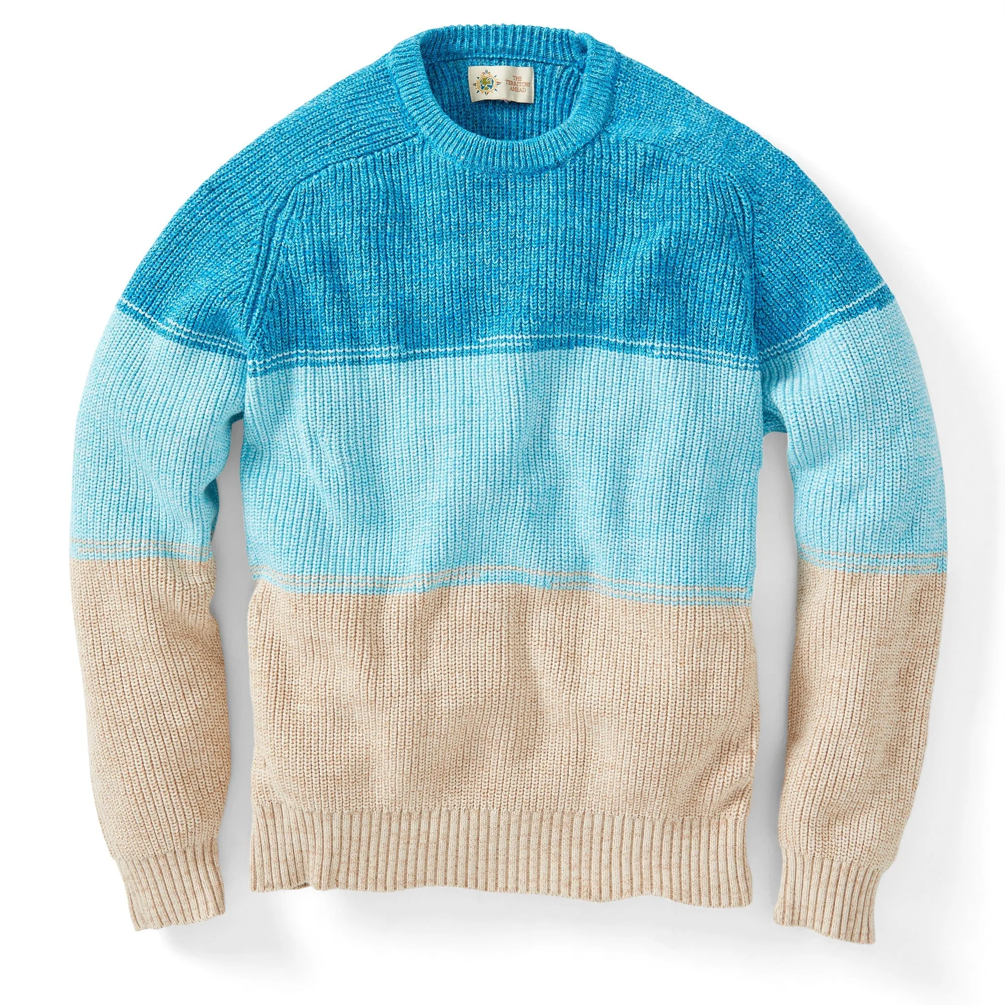 Seascape Ribbed Crewneck Sweater