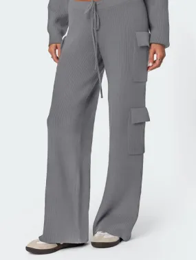 SGW - Grey Double Pocket Wide Leg Cargo Trouser