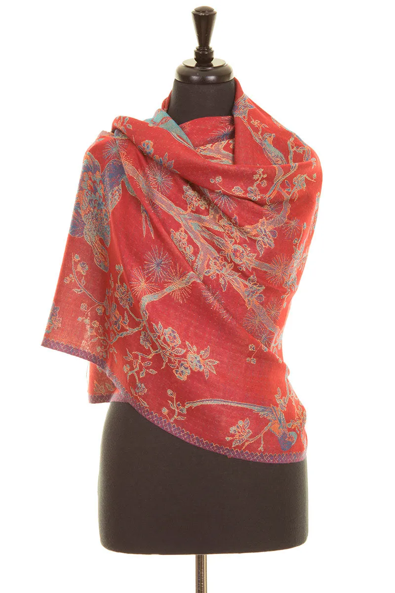 Shawl in Venetian Red