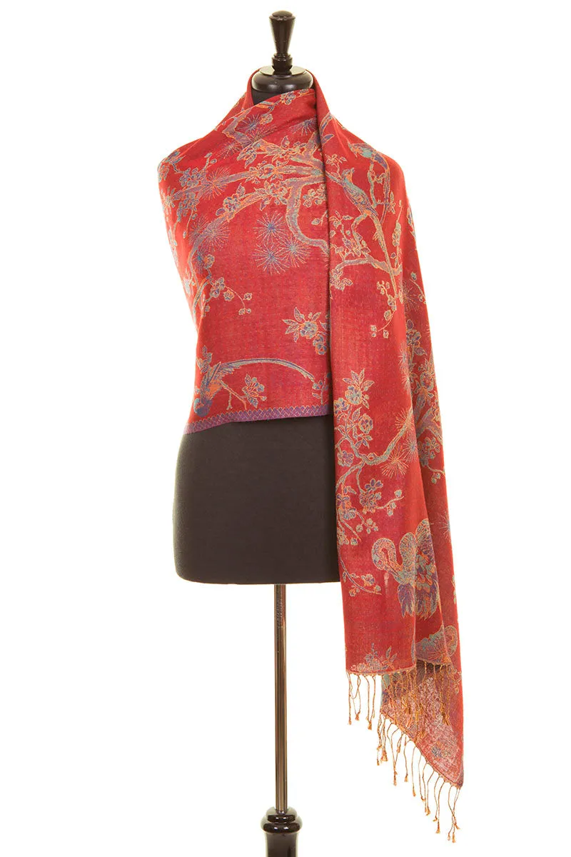 Shawl in Venetian Red