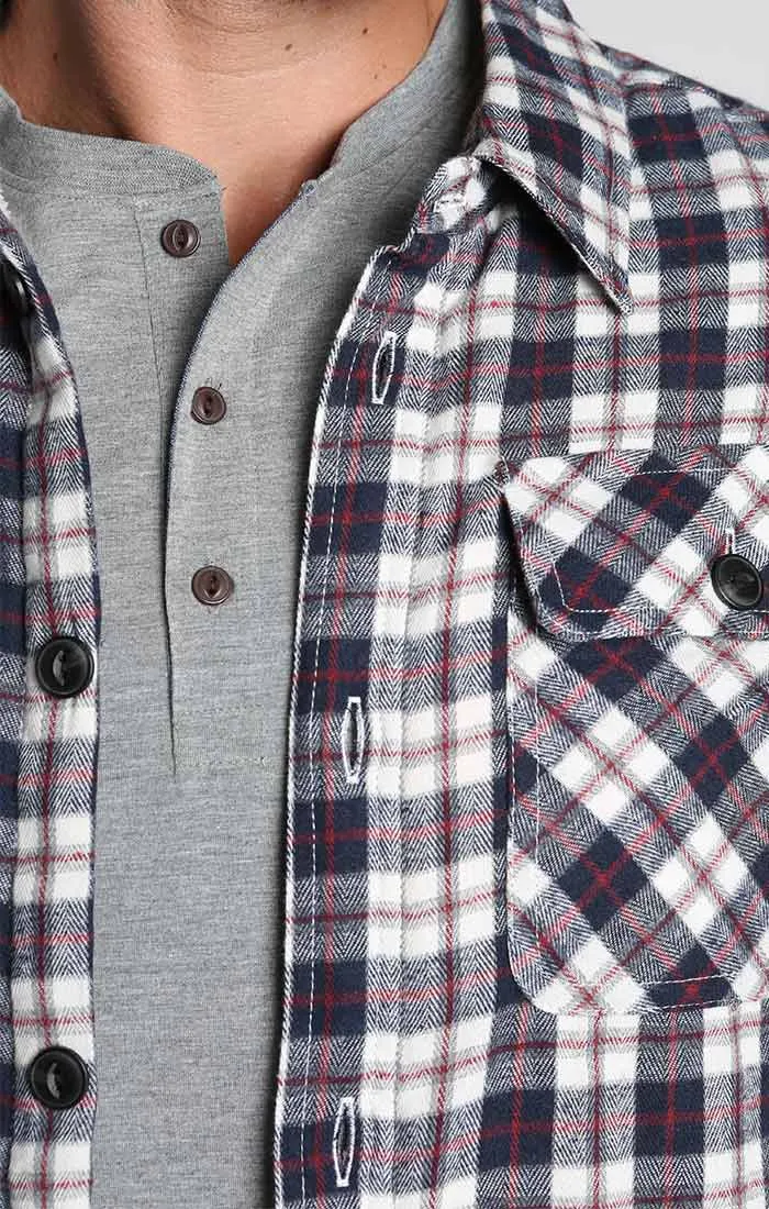 Sherpa Lined Flannel Shirt Jacket