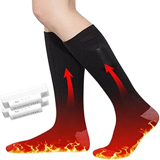 Sidiou Group Anniou 3.7V 2200mAh Heating Socks for Women Men Electric Heated Socks Rechargeable Battery Powered Winter Warm Outdoor Thermal Socks