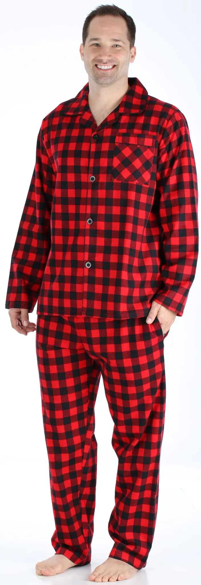 SleepytimePjs Christmas Family Matching Buffalo Plaid Flannel Pajamas for The Family