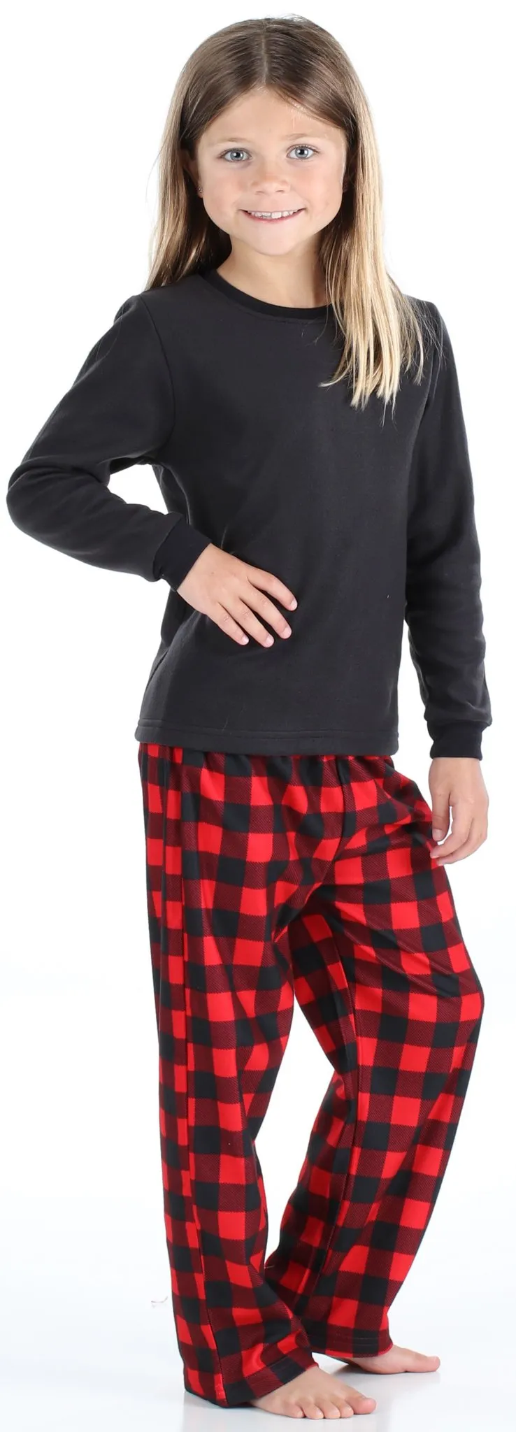 SleepytimePjs Christmas Family Matching Buffalo Plaid Flannel Pajamas for The Family