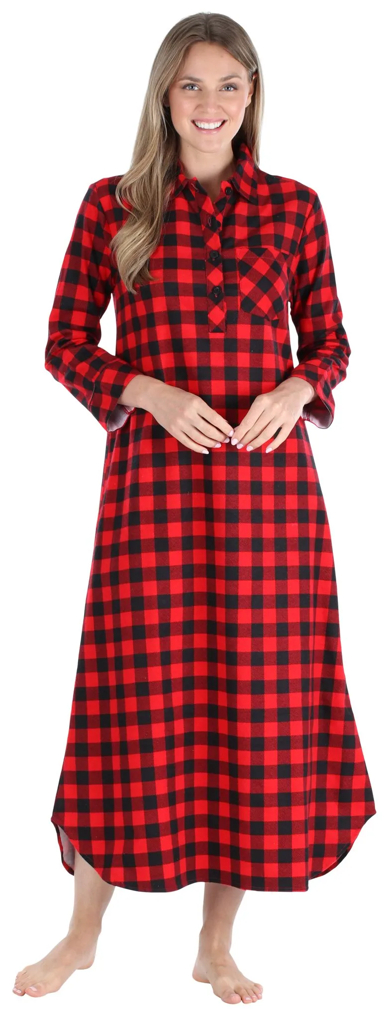 SleepytimePjs Christmas Family Matching Buffalo Plaid Flannel Pajamas for The Family