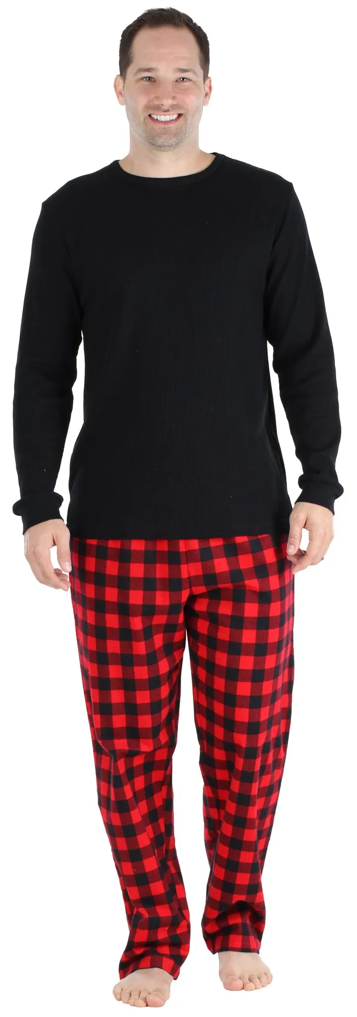 SleepytimePjs Christmas Family Matching Buffalo Plaid Flannel Pajamas for The Family